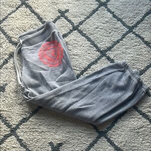 American Eagle Outfitters Gray and Pink Track Pants